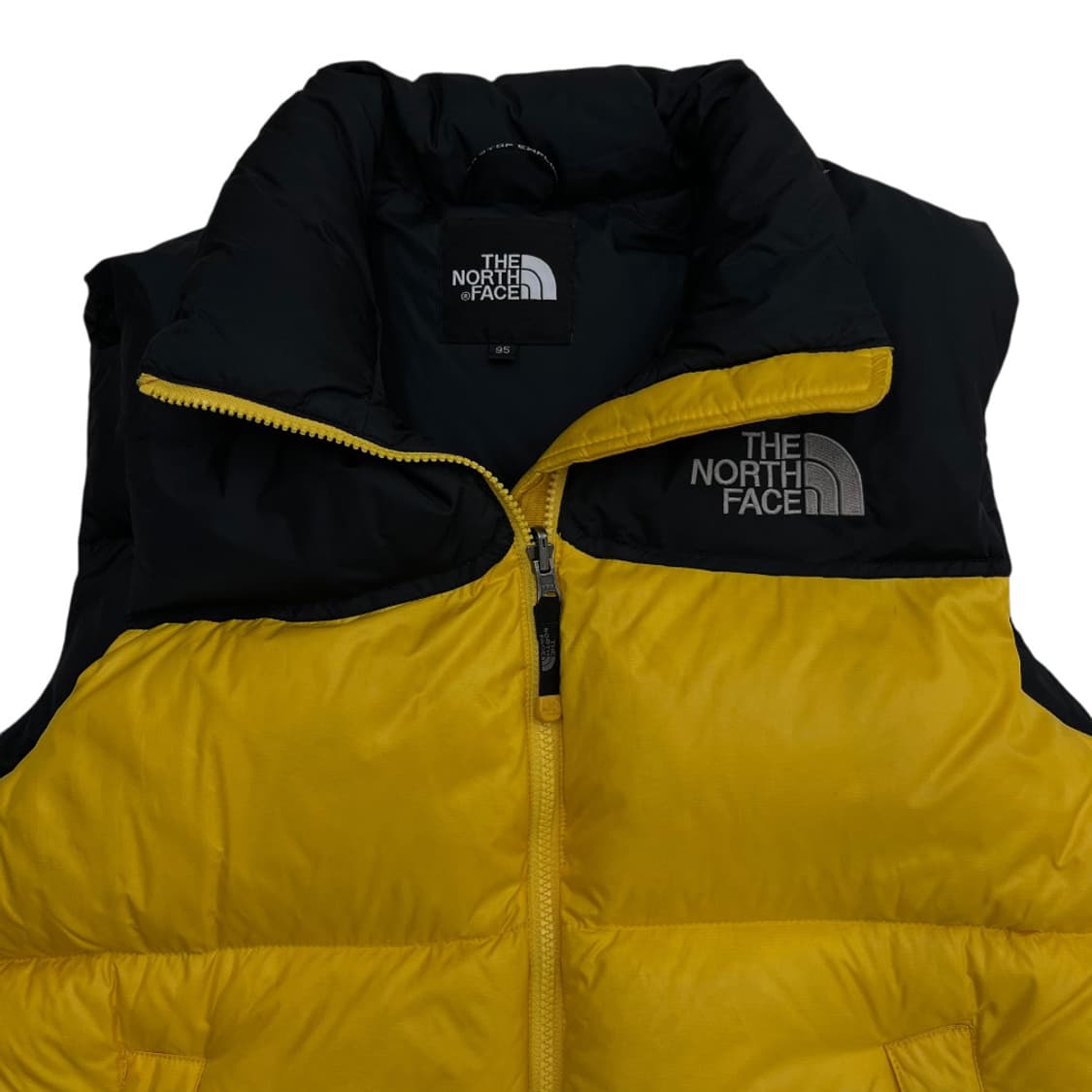 노스페이스 700 블랙 배색 옐로우 패딩조끼 95 상품이미지5