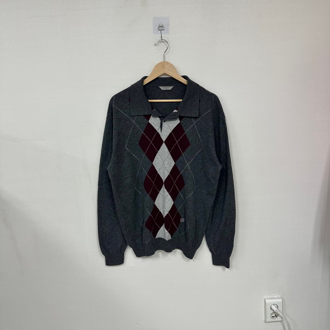 지방시 아가일 체크니트XL 상품이미지1