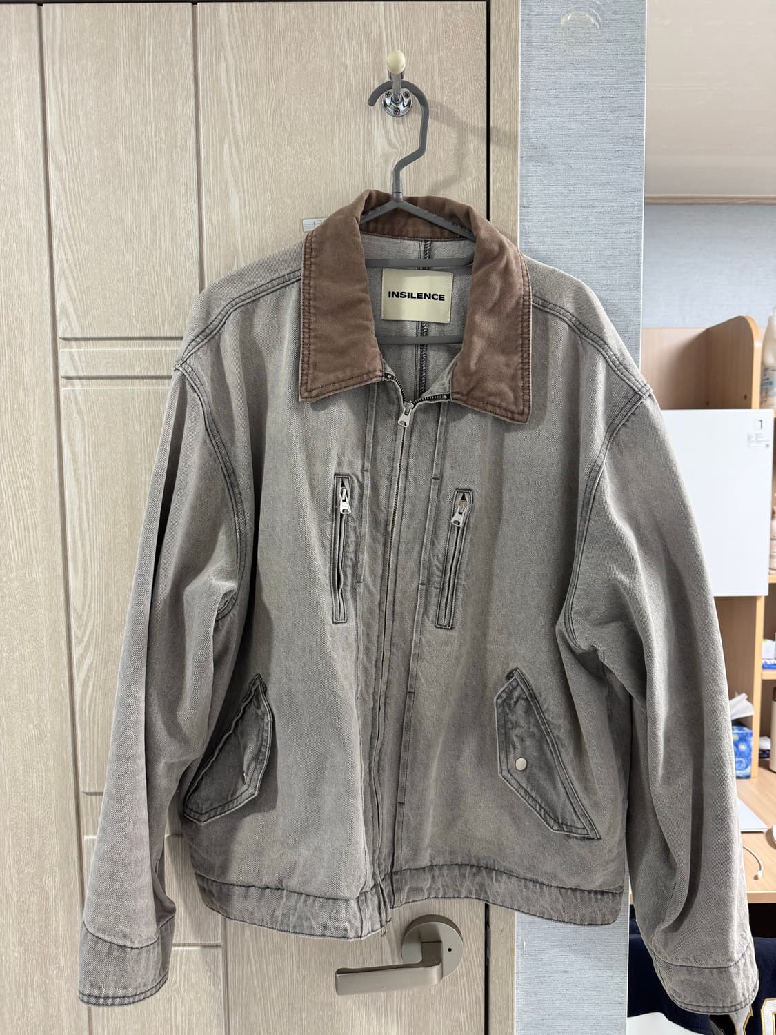 인사일런스 워시드 데님 워크 자켓 L 상품이미지3