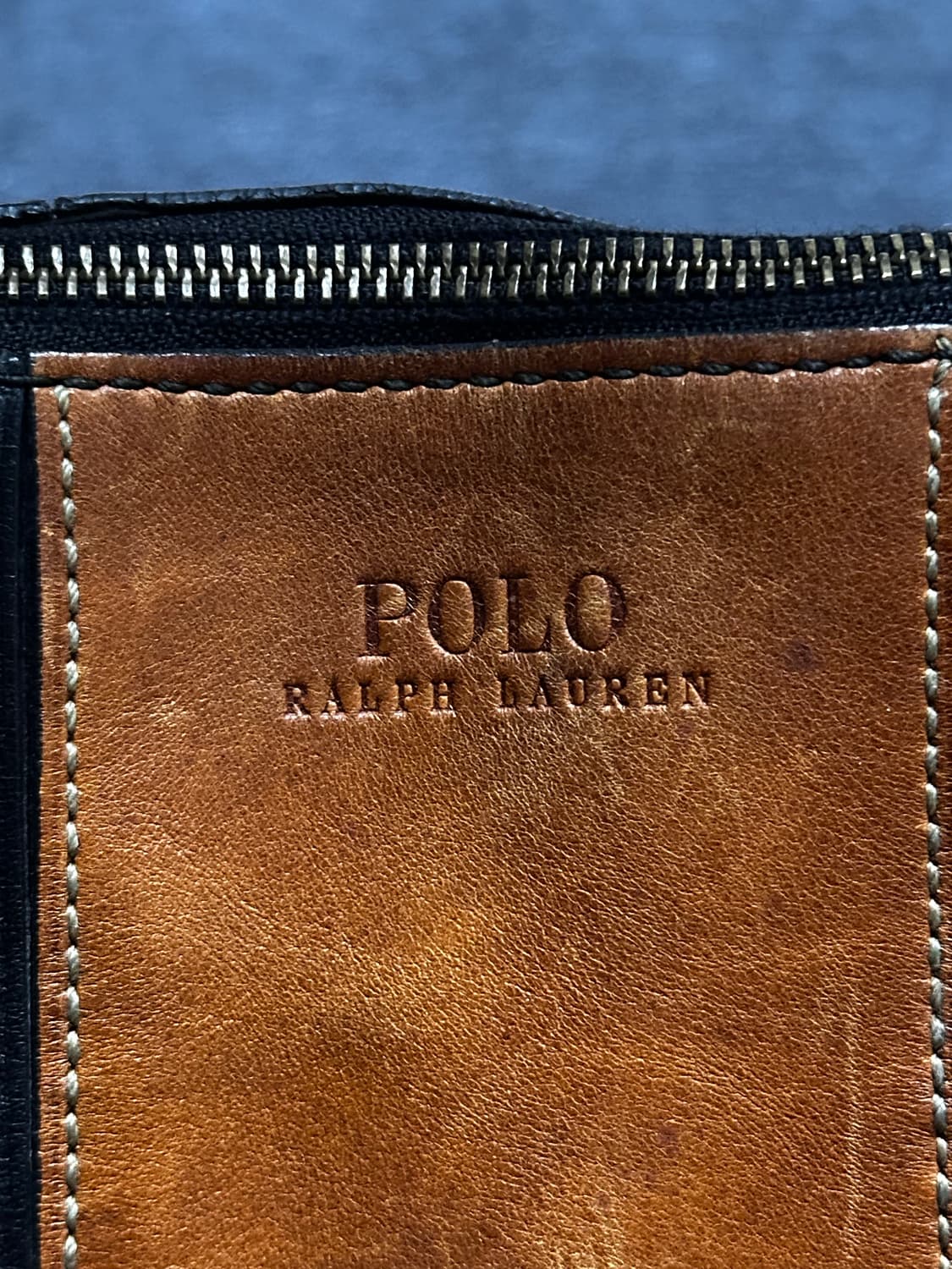 Polo by Ralph Lauren 블랙브라운 통가죽 레더 토트백 상품이미지6
