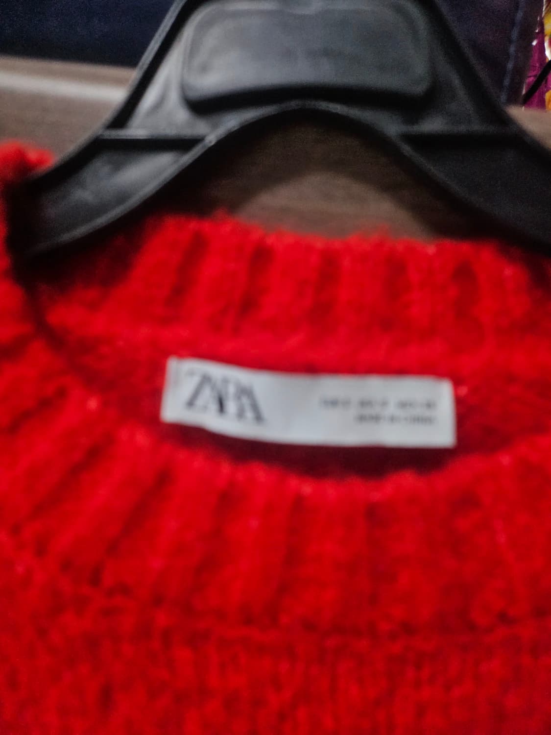ZARA  자라 레드 크롭 니트 포켓 니트  S 상품이미지2