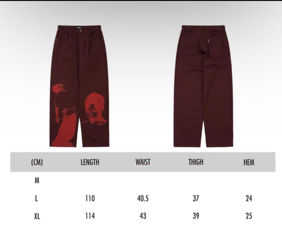 [L] AJOBYAJO 아조바이아조 버건디 타이간 팬츠 상품이미지5