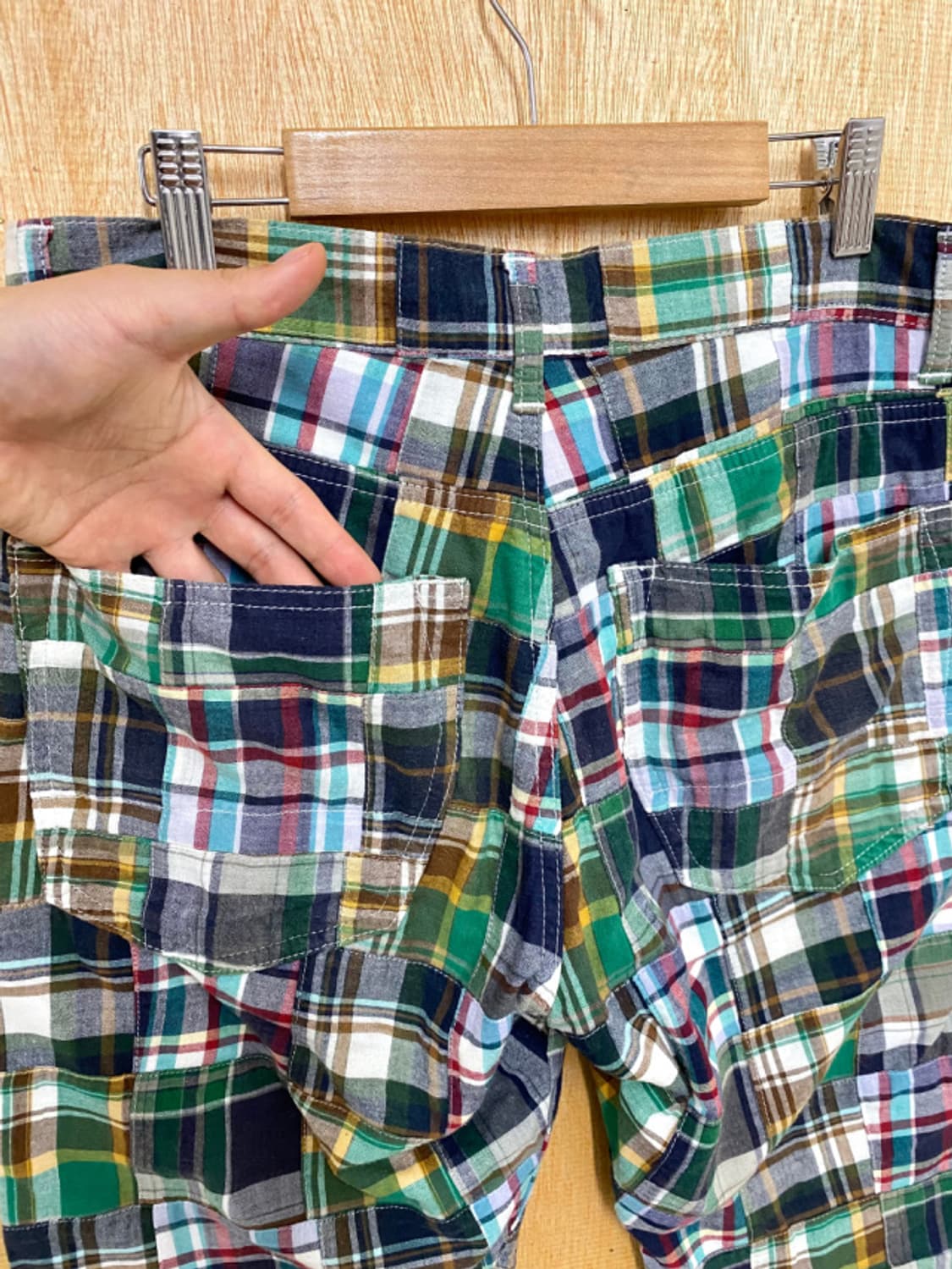  BEAMS PLUS madras check patch work half 상품이미지8
