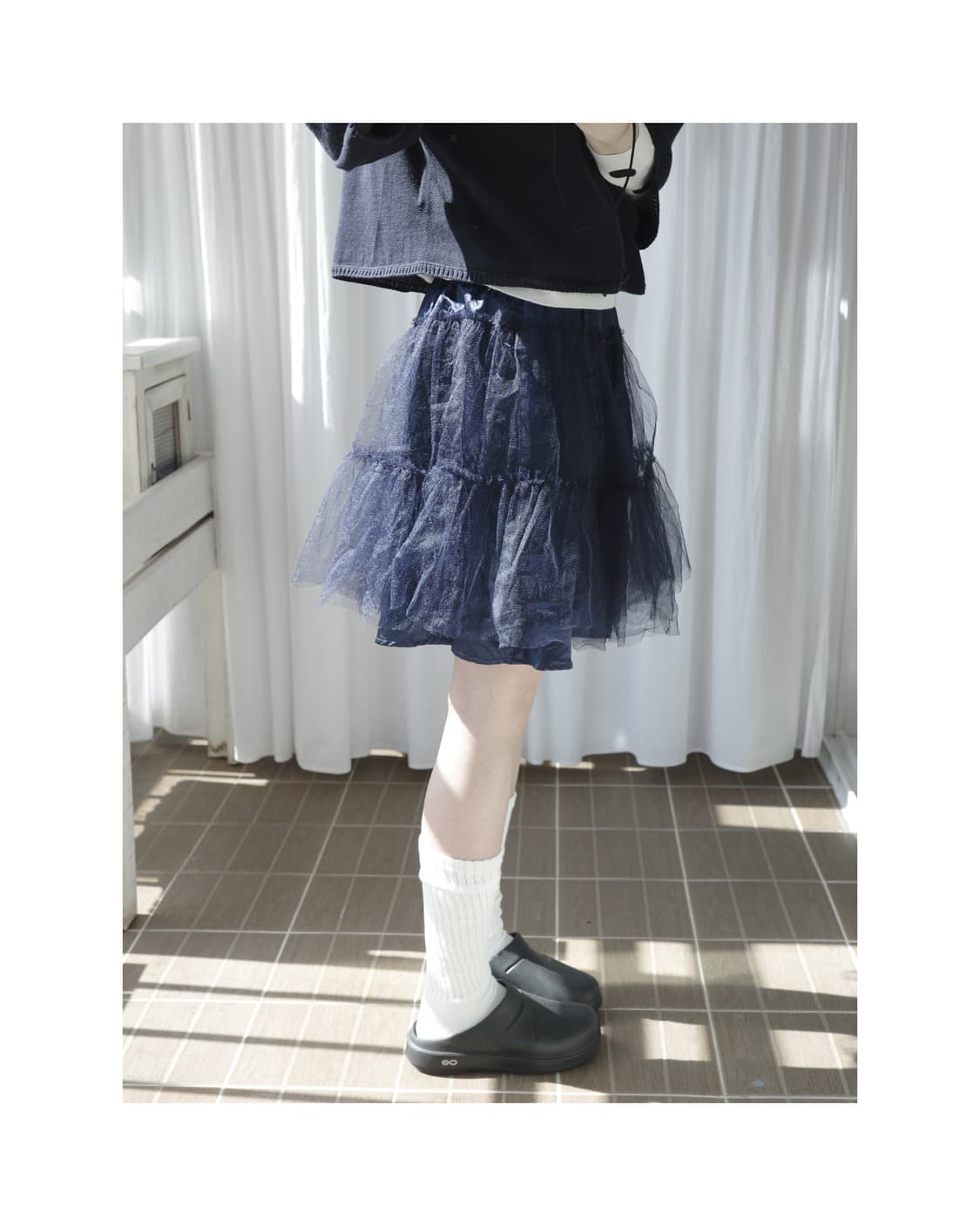 Navy shasha skirt 상품이미지1