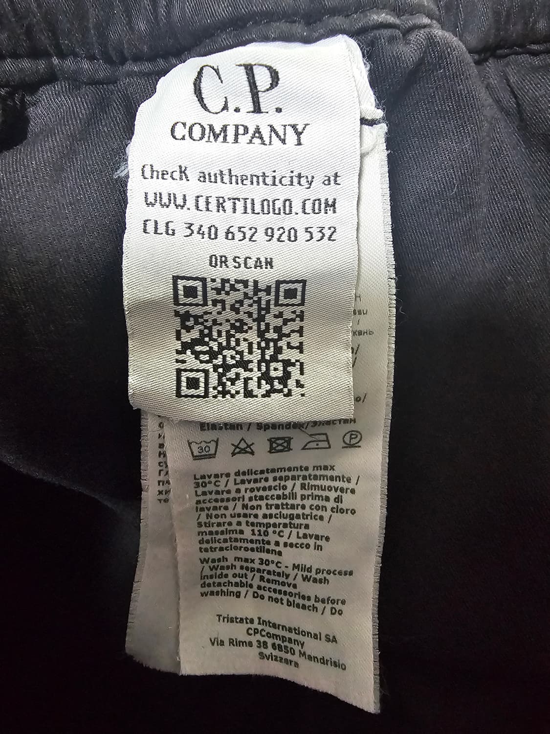 C.P.컴퍼니 블랙 카고팬츠 50 상품이미지5