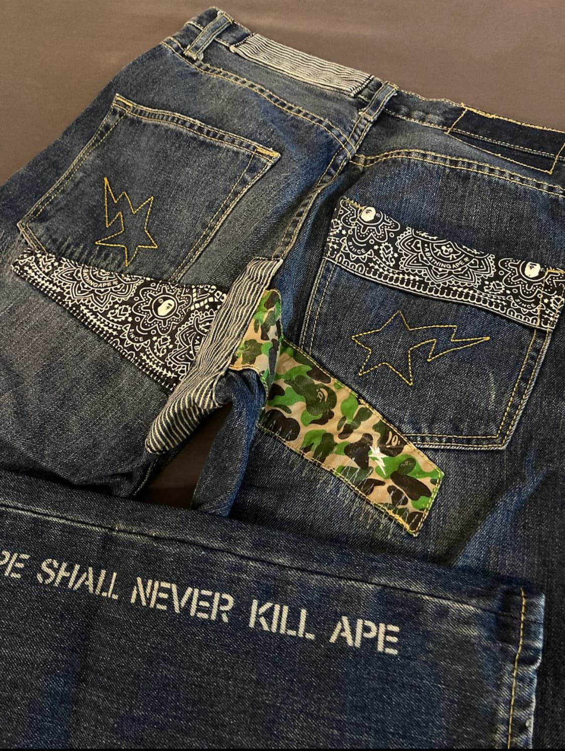 베이프 패치워크 진 30 상품이미지3