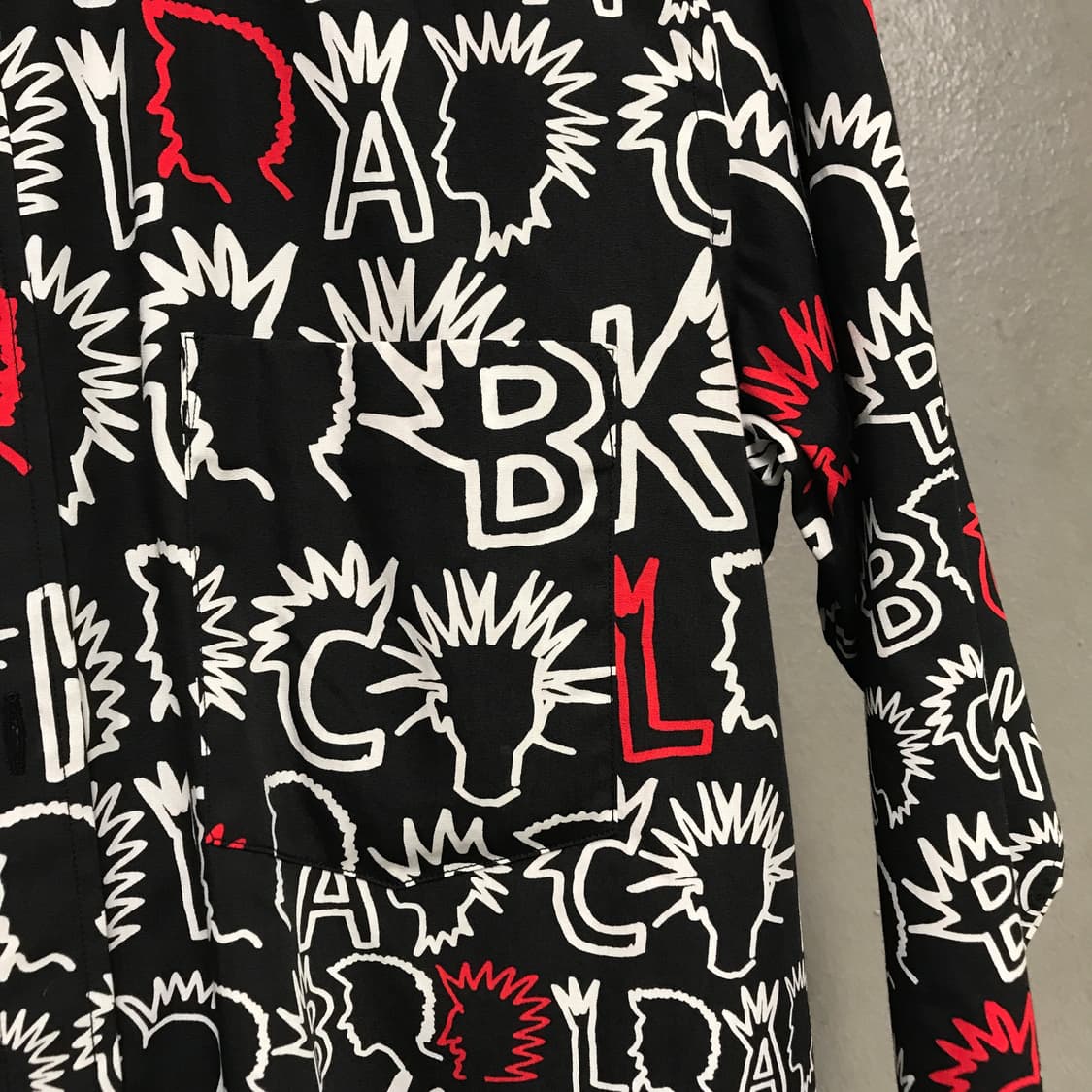 꼼데가르송 블랙 패턴 셔츠 L 상품이미지4