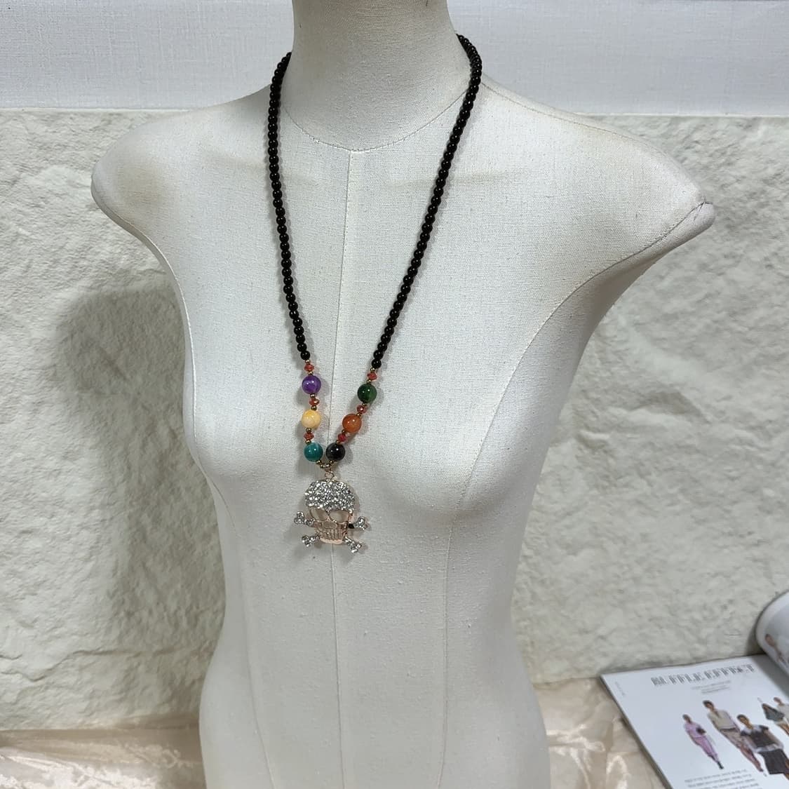 빈티지 오리엔탈 해골 목걸이 상품이미지1