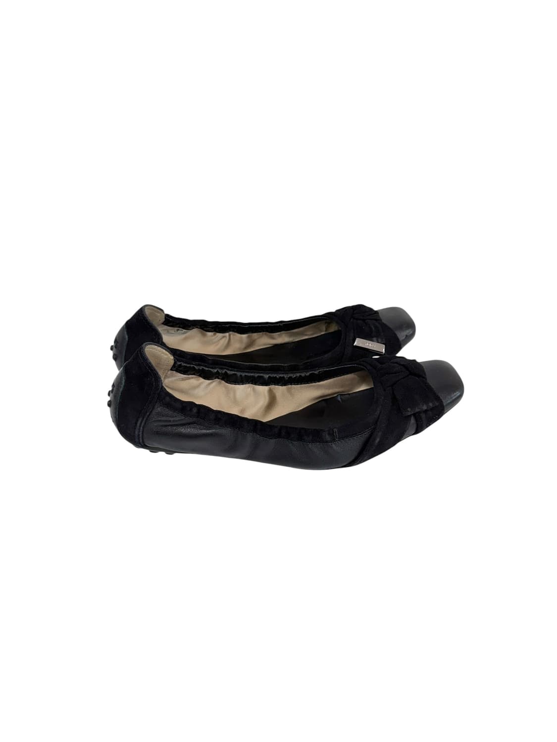 Tods 토즈 블랙 벨벳 플랫슈즈 (245) 상품이미지3