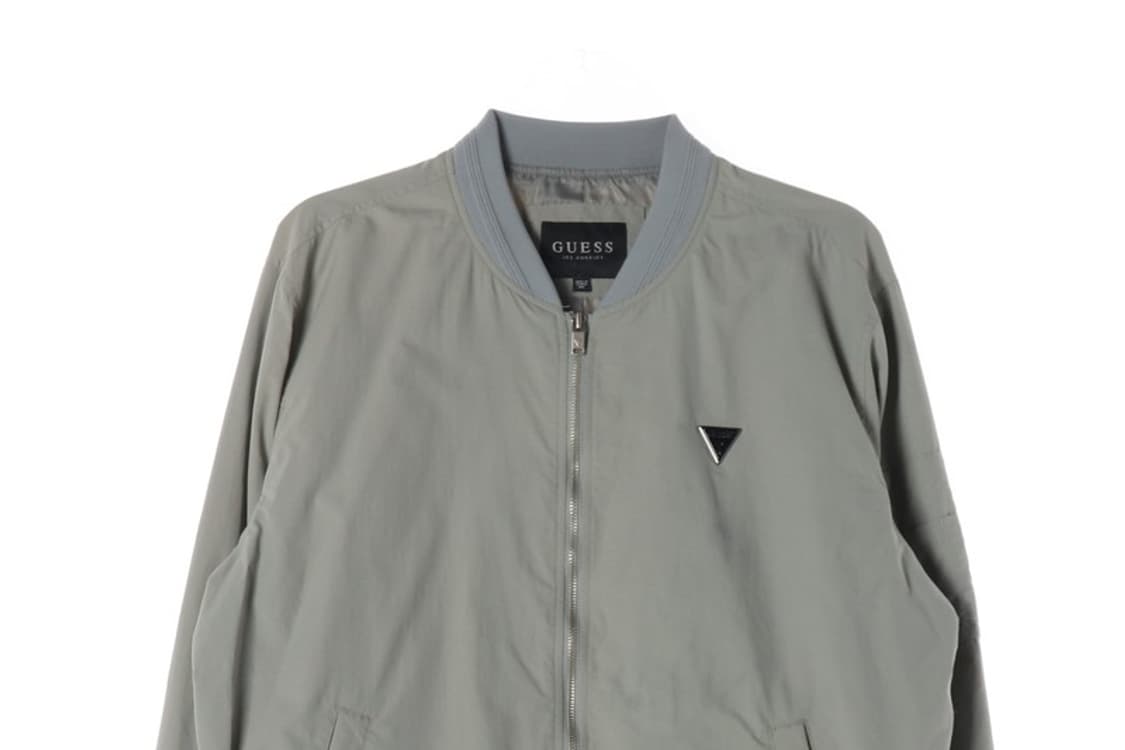 GUESS LA 삼각로고 미니멀 블루종 자켓 XXL 상품이미지4