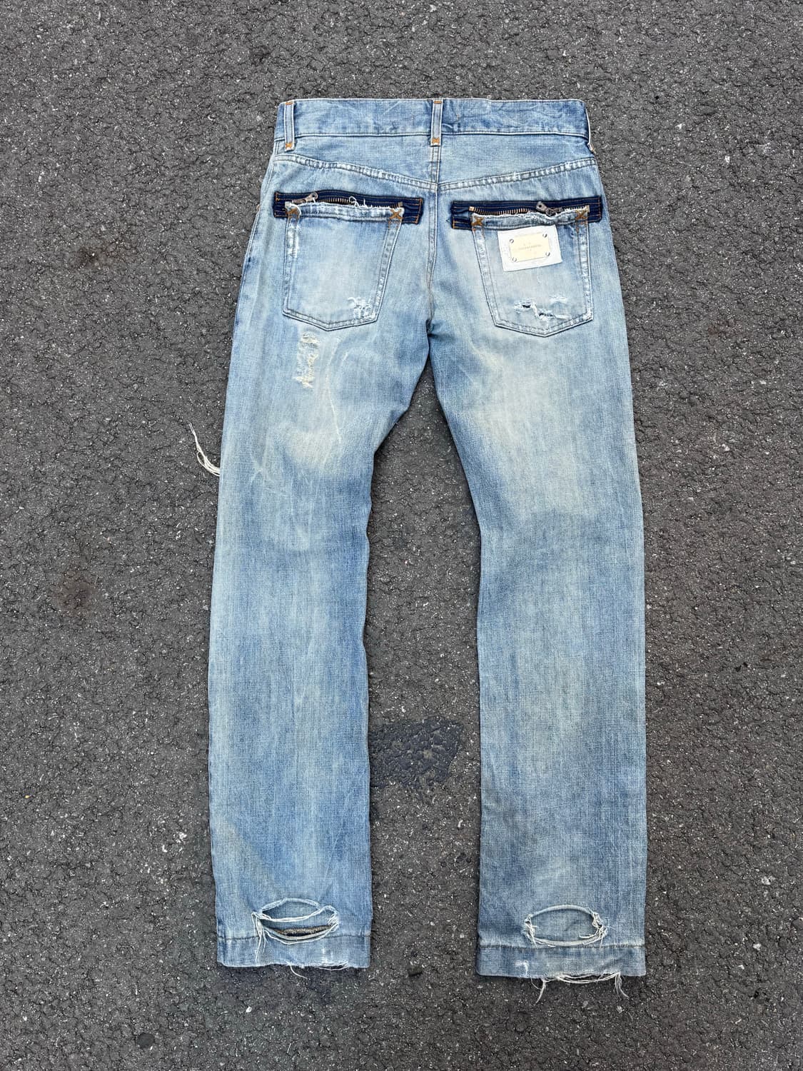 돌체앤가바나 디스트로이드 데미지 워싱 데님팬츠  상품이미지3