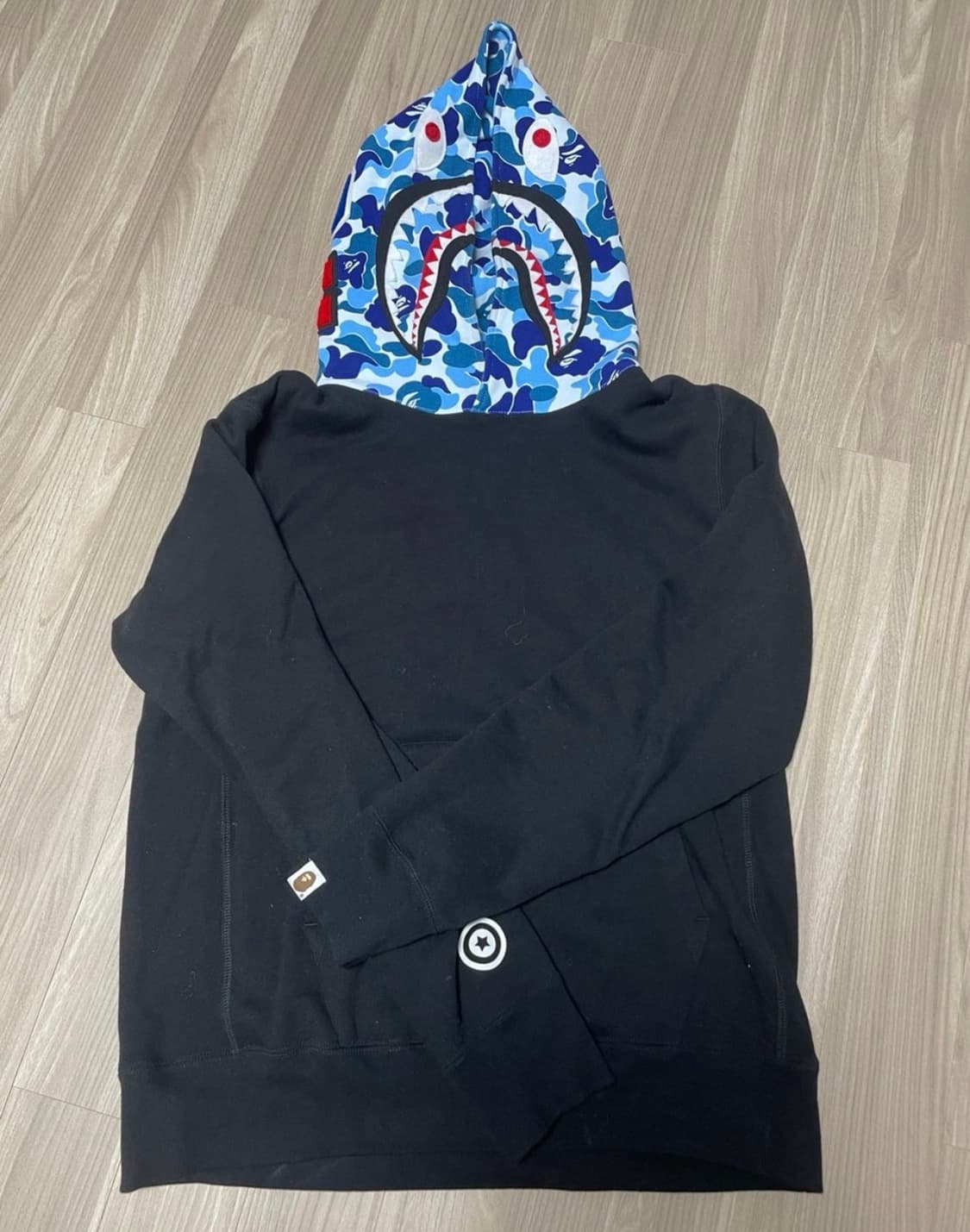 베이프 샤크 후드티 파랑 헤드 L 상품이미지1