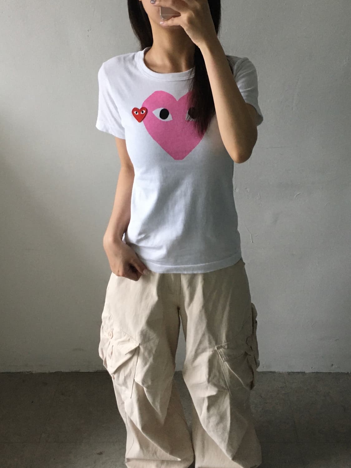 꼼데가르송 더블로고 반팔티 상품이미지1