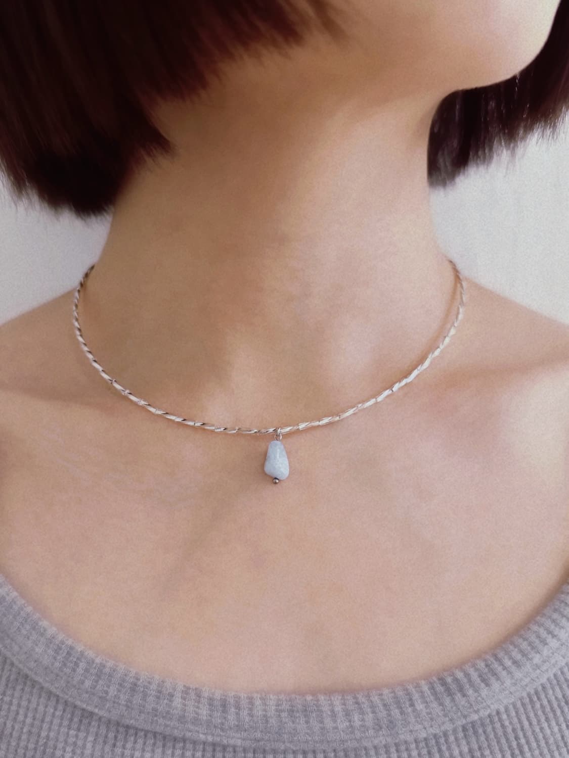 Misty aqua necklace 상품이미지1