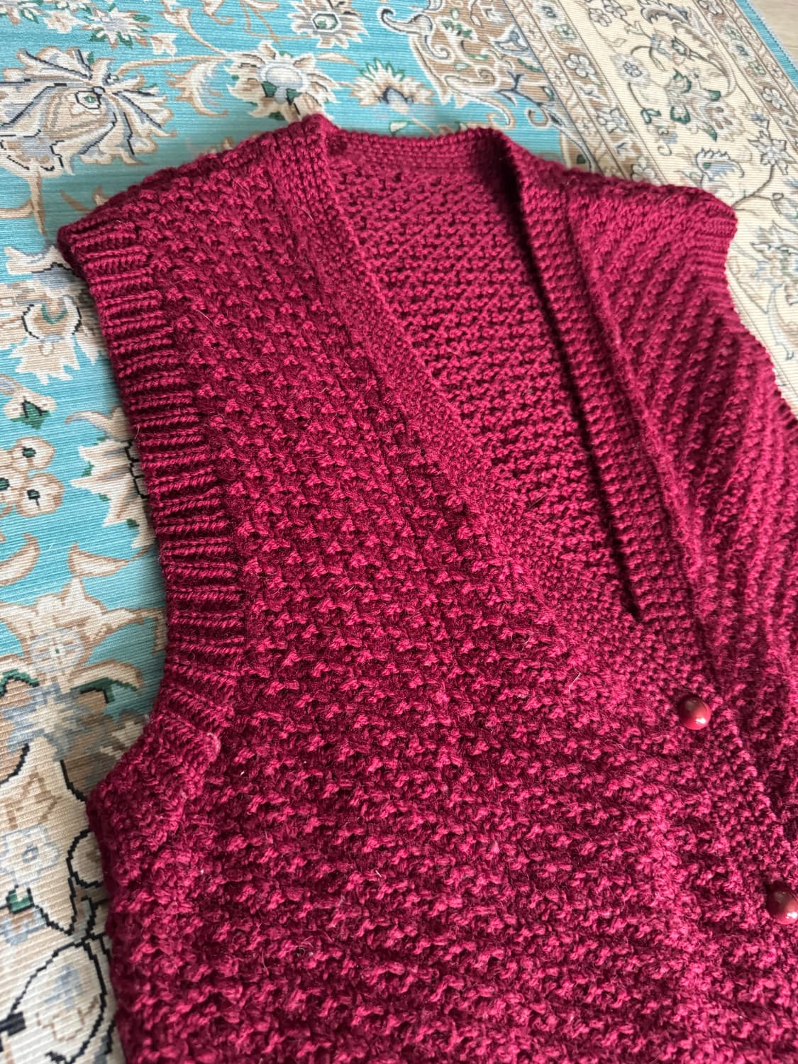 넘 예쁜 폭닥한 빈티지 니트 조끼 베스트 상품이미지5