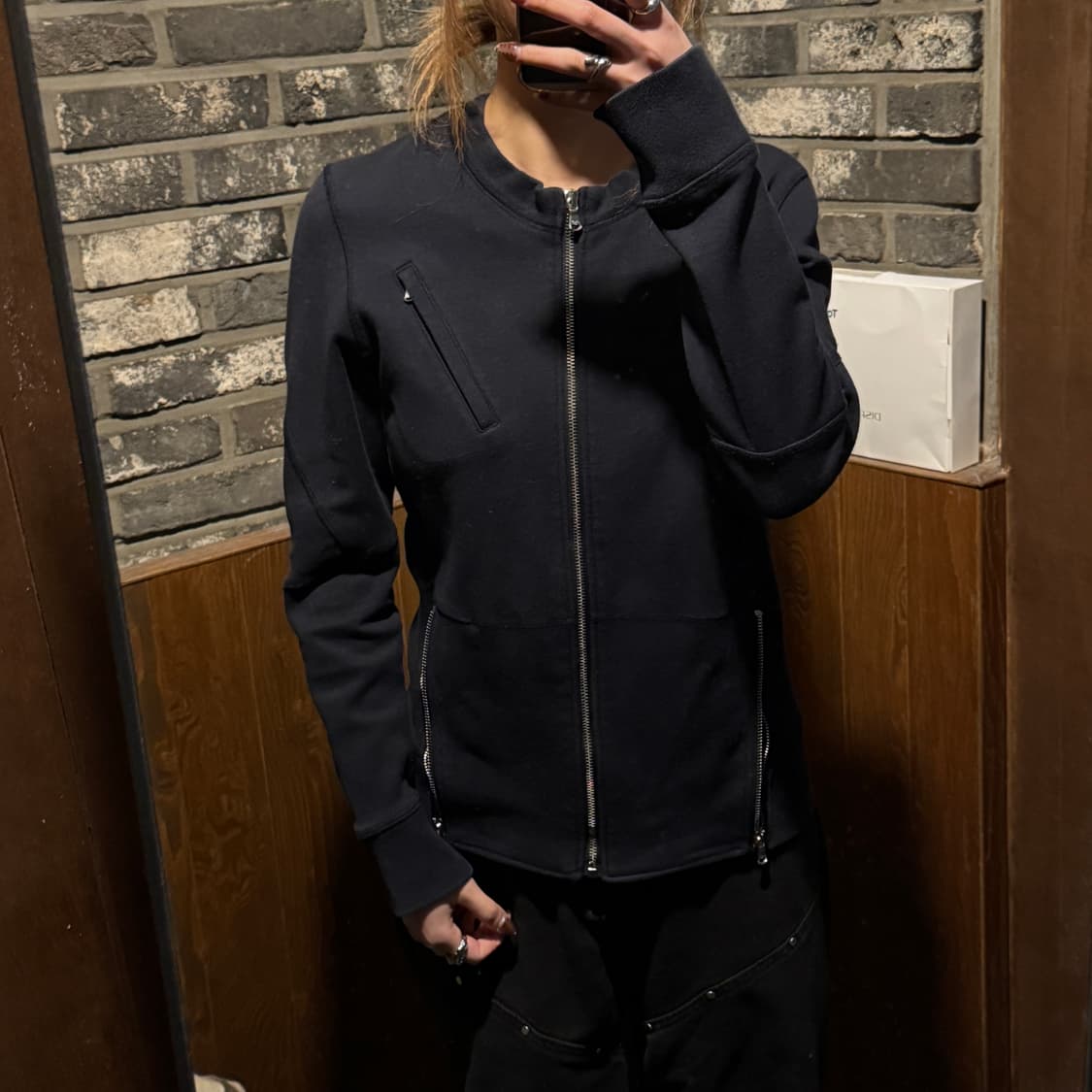 M) 솔리드옴므 우영미 네이비 코튼 집업 상품이미지10