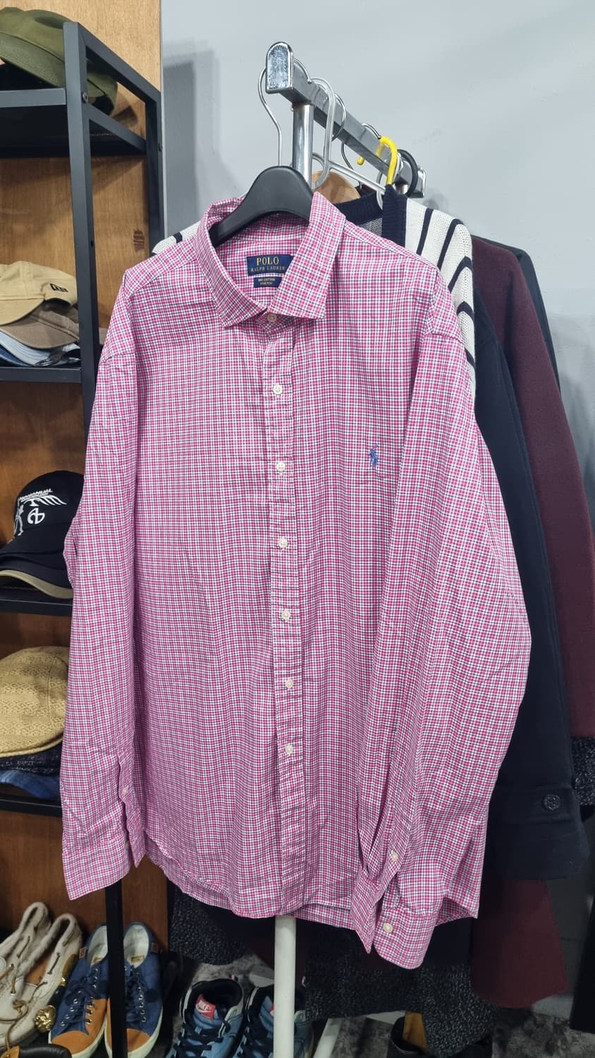 폴로 남성용 체크셔츠 가슴단면70(2xL) 국내115이상 (1번실착제품) 상품이미지1