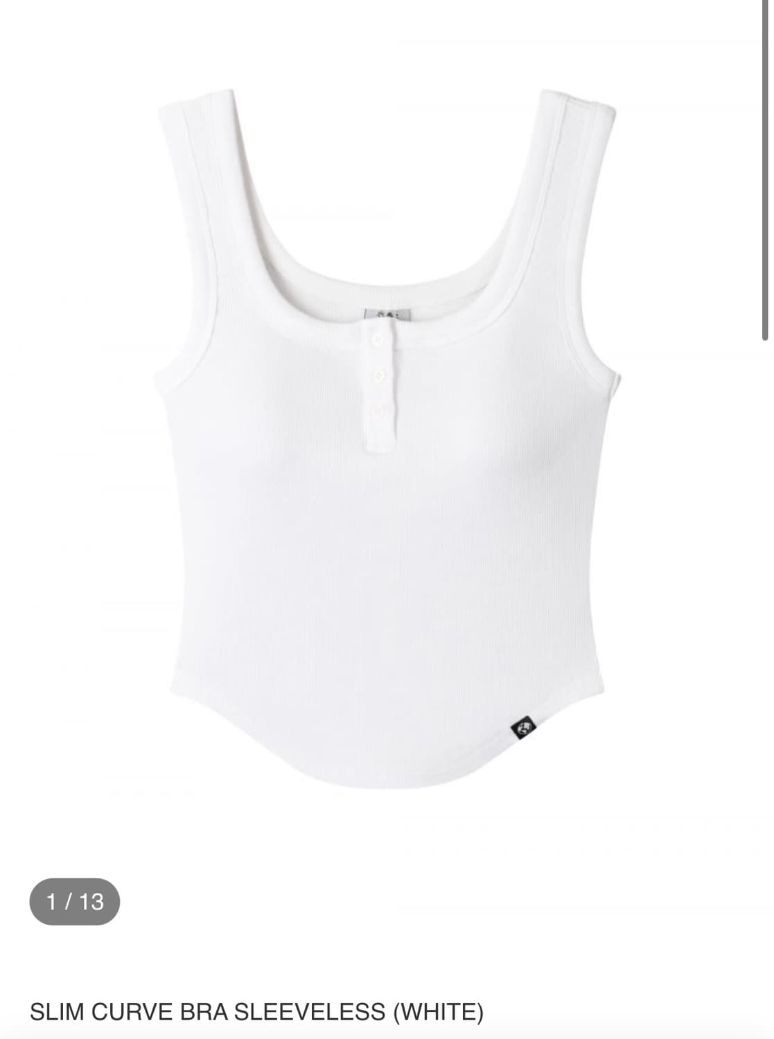 어스지구) Slim Curve Bra Sleeveless WH F 상품이미지1