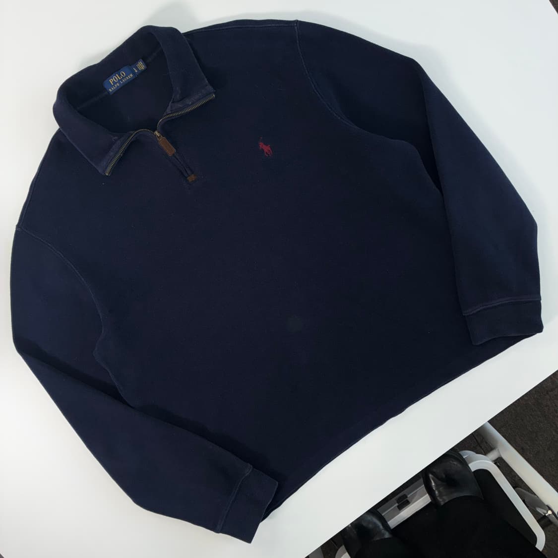 Polo 폴로 랄프로렌 신형 네이비 쿼터집업 니트 상품이미지2