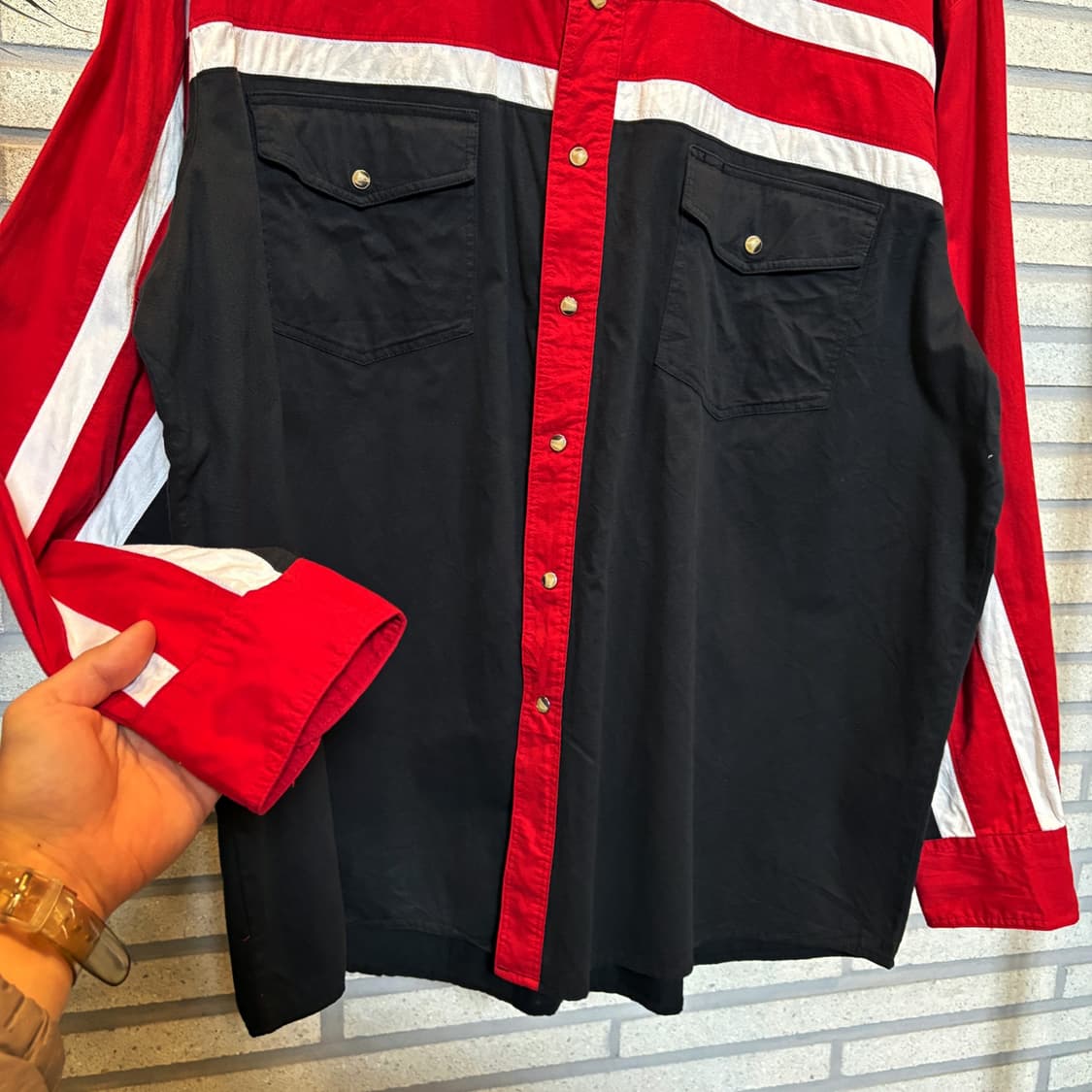 Wrangler 랭글러 화이트 라이닝 웨스턴 셔츠 레이싱웨어 디테일 상품이미지5