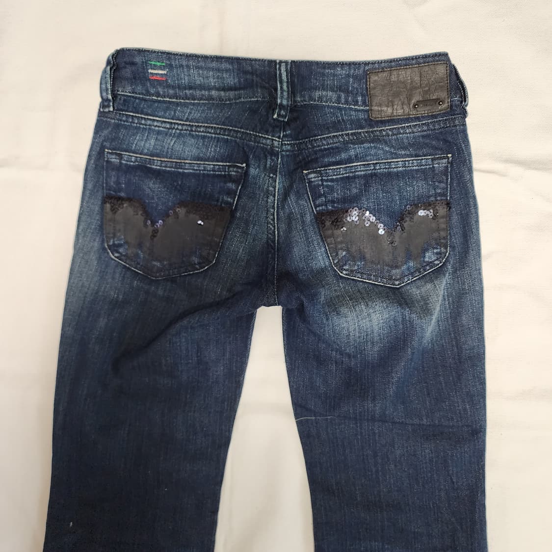 디젤 빈티지 Louvely 워시드 세미 부츠컷 와이드 팬츠 상품이미지4