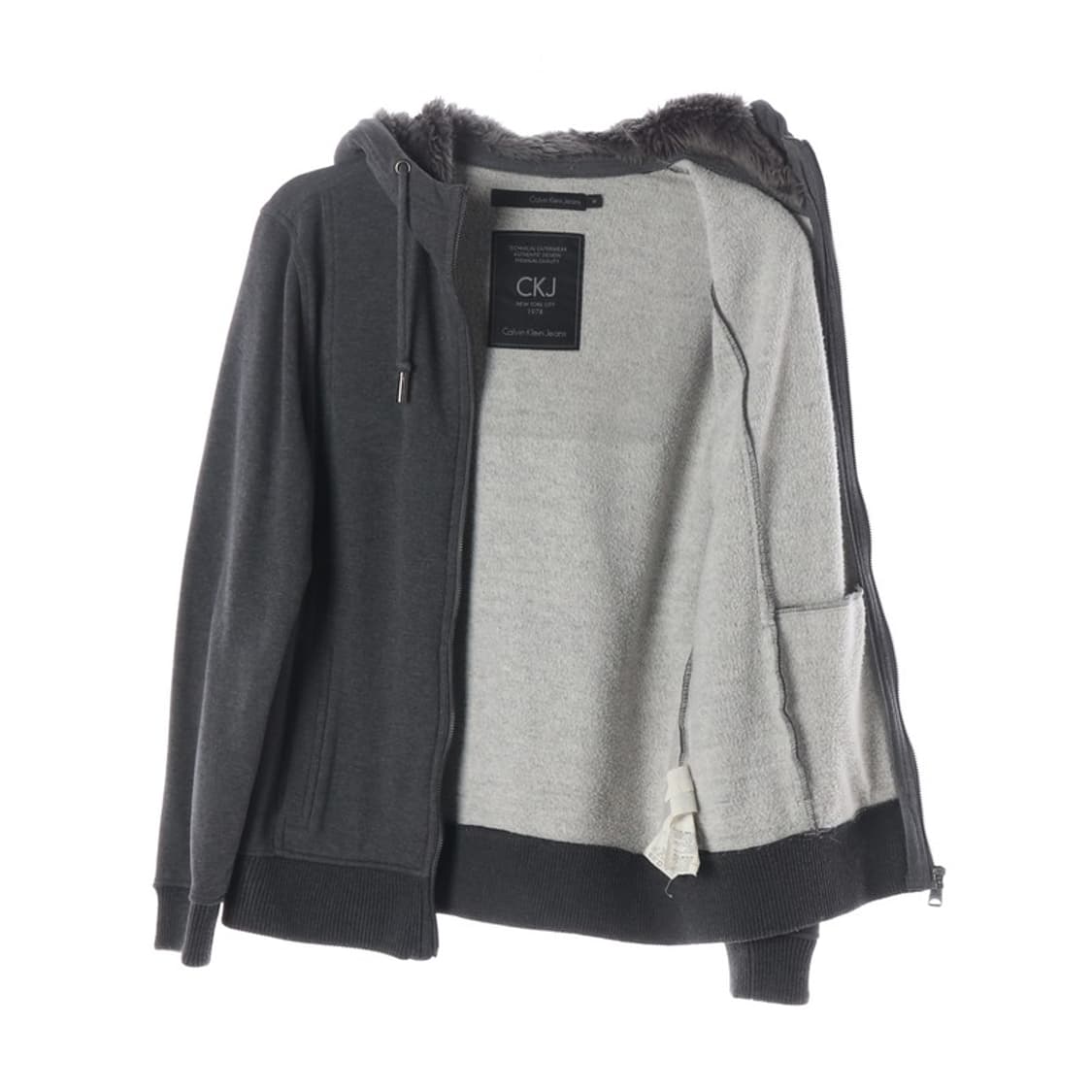 캘빈클라인 진 테크니컬 후드 집업 챠콜 M 상품이미지2