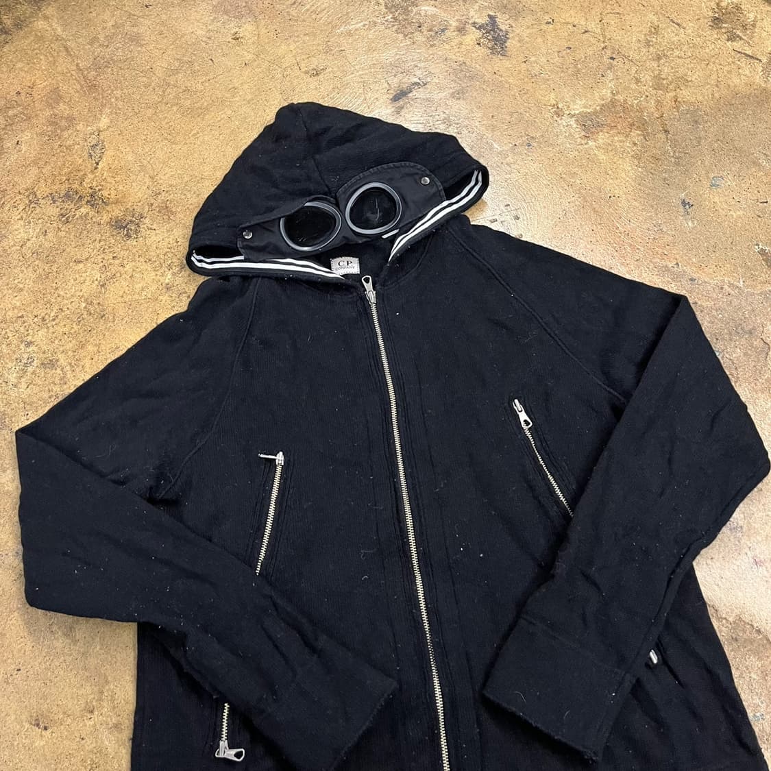 [정품/105] C.P.컴퍼니 고글 후드 니트 집업 b18 상품이미지1
