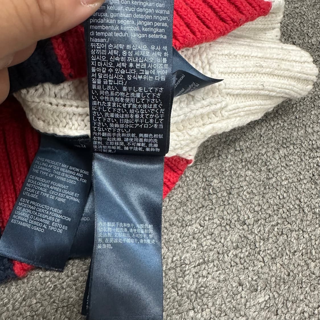 타미힐피거 배색 니트 상품이미지6