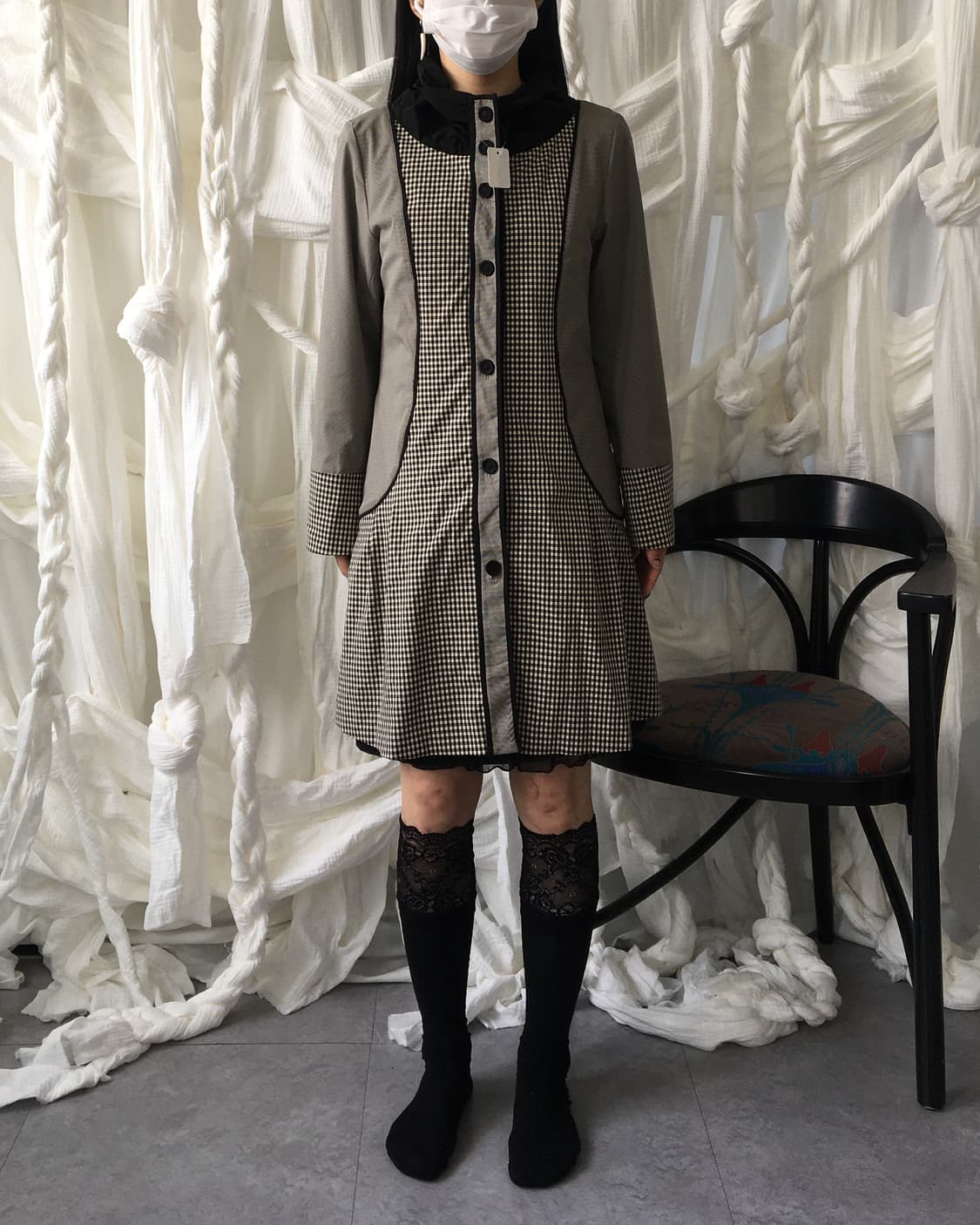 Hiroko koshino check pattern layer high  상품이미지8