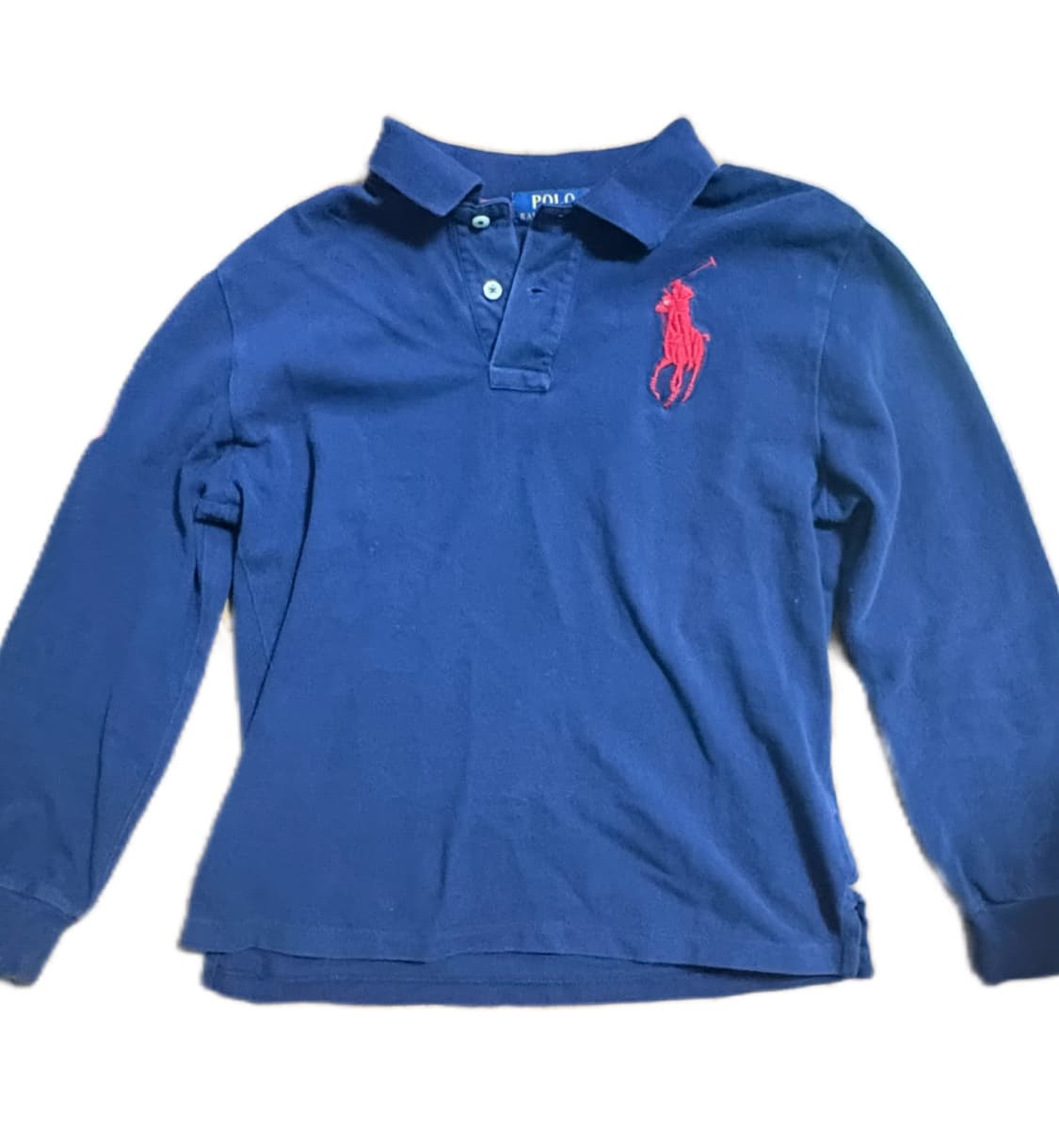 폴로 빅포니 카라티 긴팔티 네이비 레드 상품이미지1