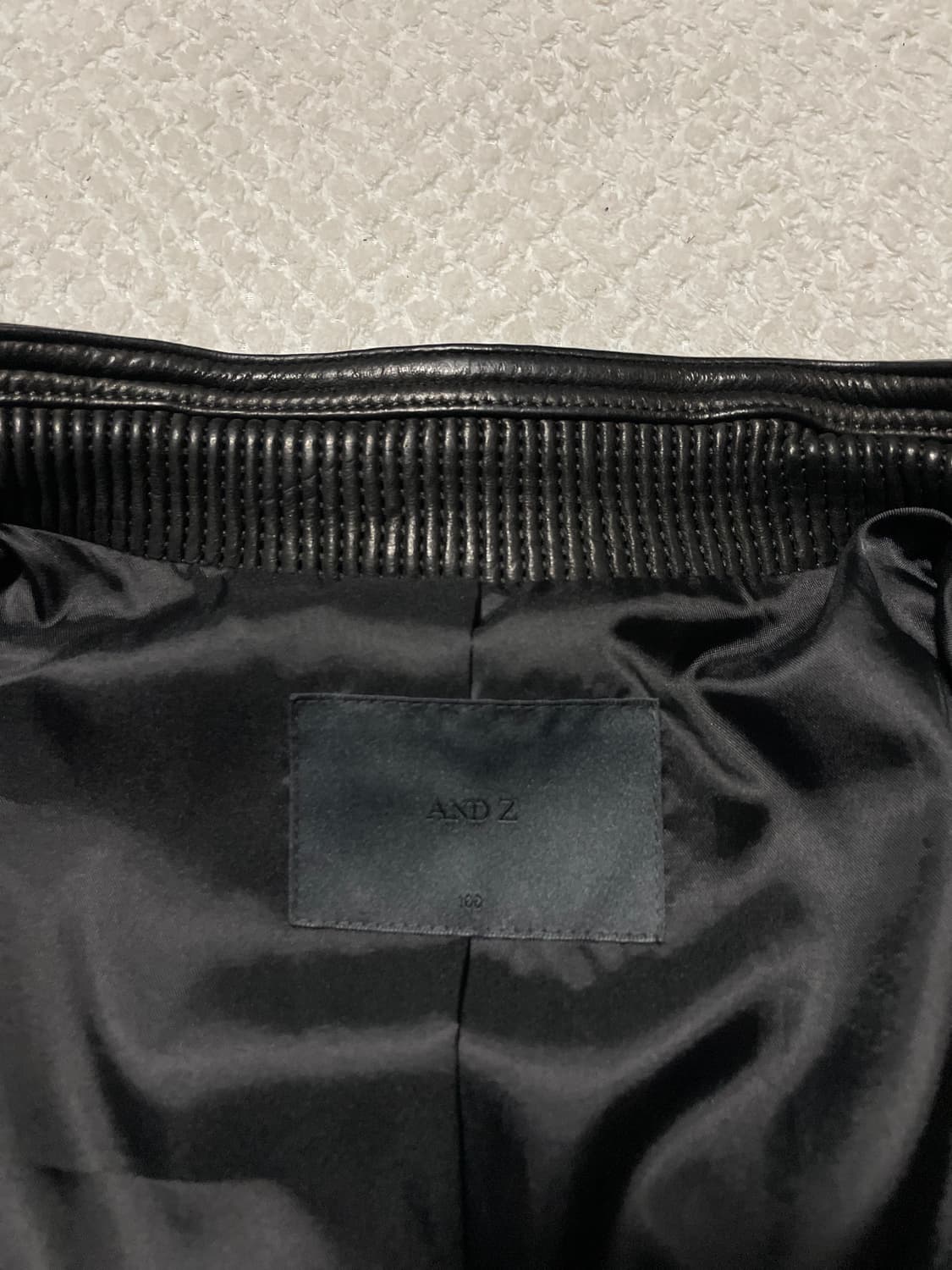 AND Z 웨스턴 무드 램스킨 양가죽 바이커 절개 레더 자켓 상품이미지7