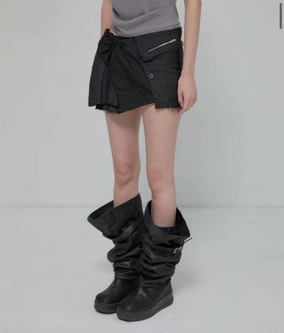 플레어업 Asymmetrical Layered Mini Skirt  상품이미지2
