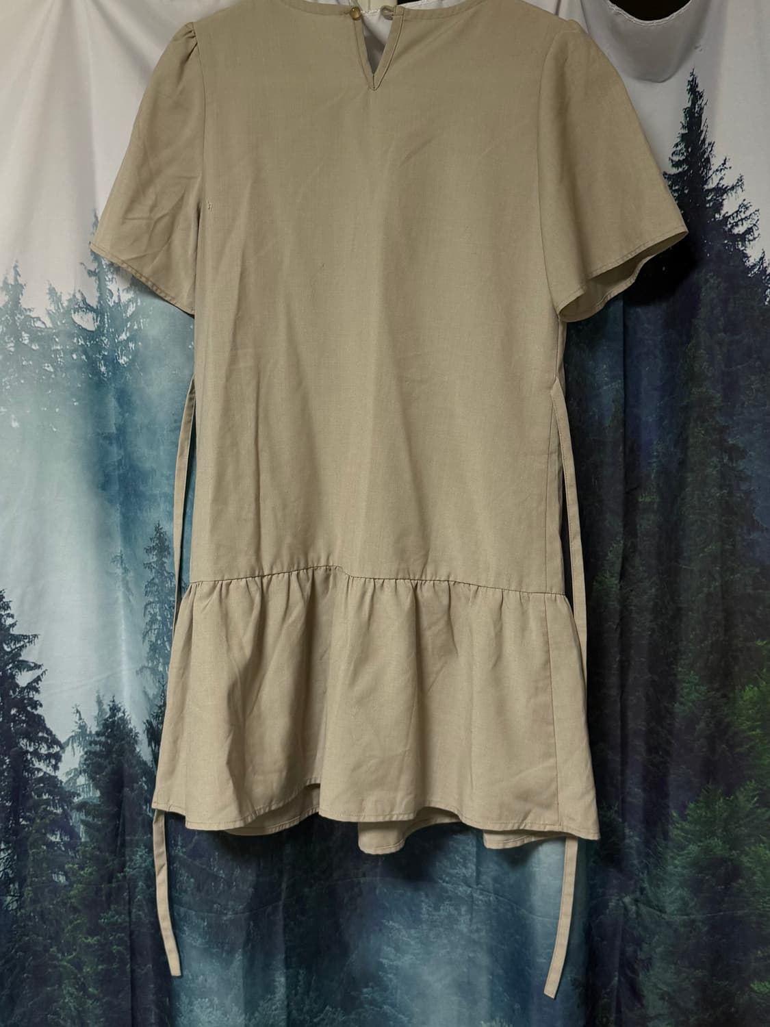 일본빈티지 자수 반팔 미니 원피스 상품이미지2