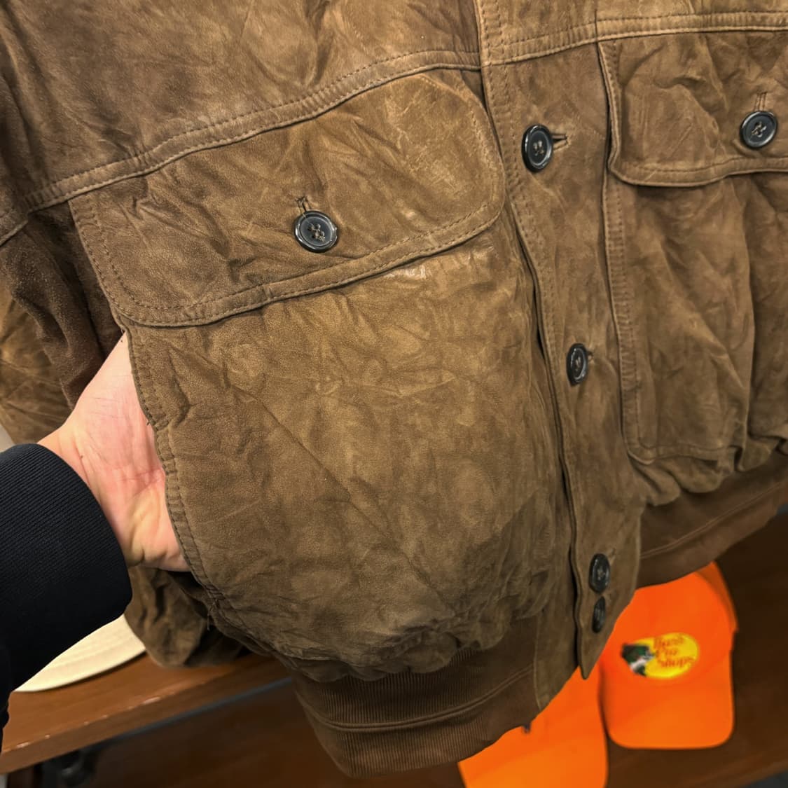 90s 크리스티안 베그 리얼레더 스웨이드 블루종 자켓 N555 상품이미지5