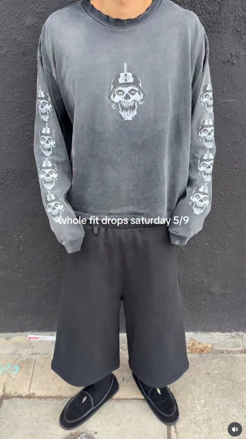 Garms LA 플레인 제인 스웻쇼츠 크롬하츠 배기팬츠 상품이미지1