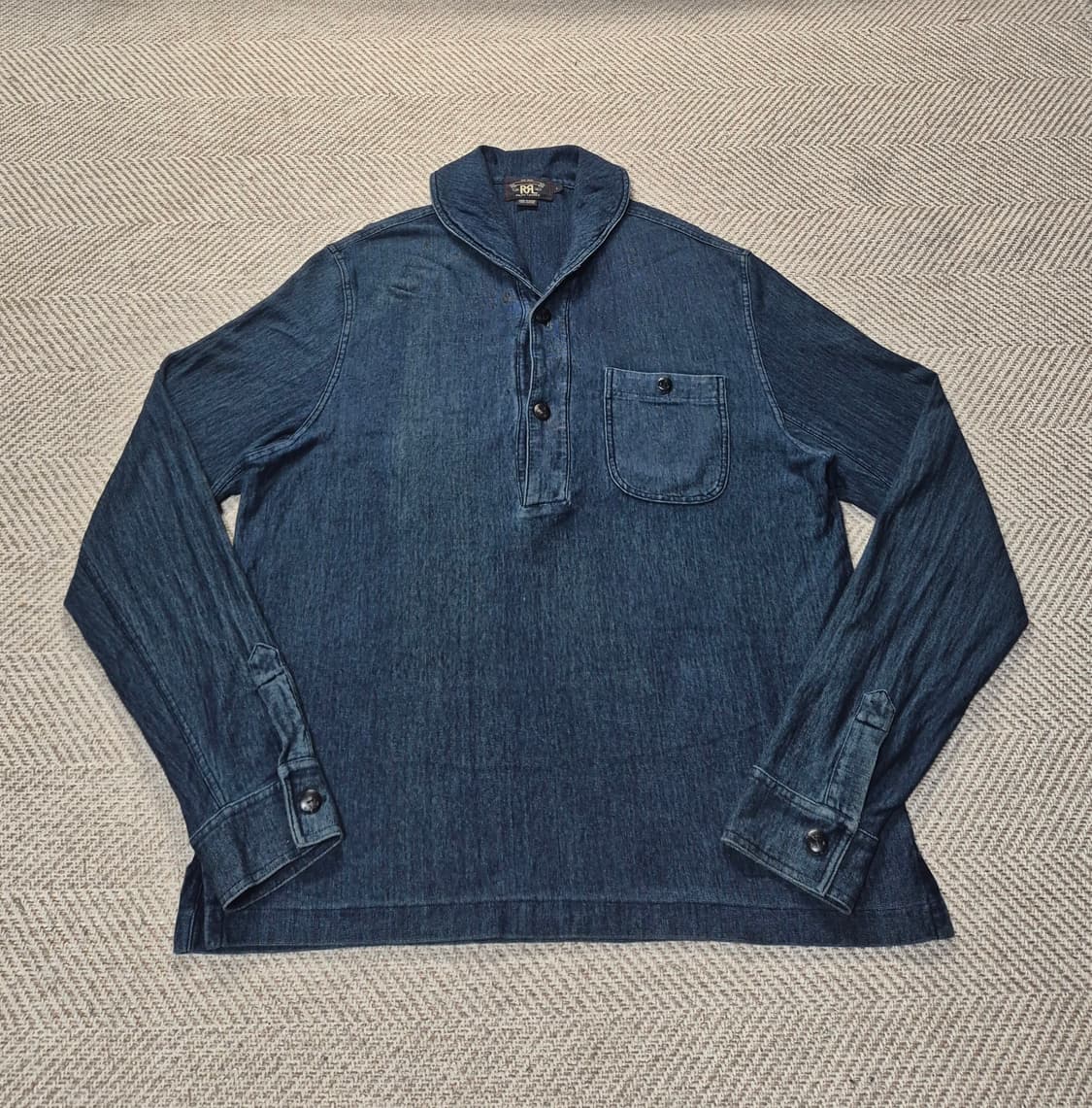 더블알엘 숄카라 하프버튼 상품이미지1