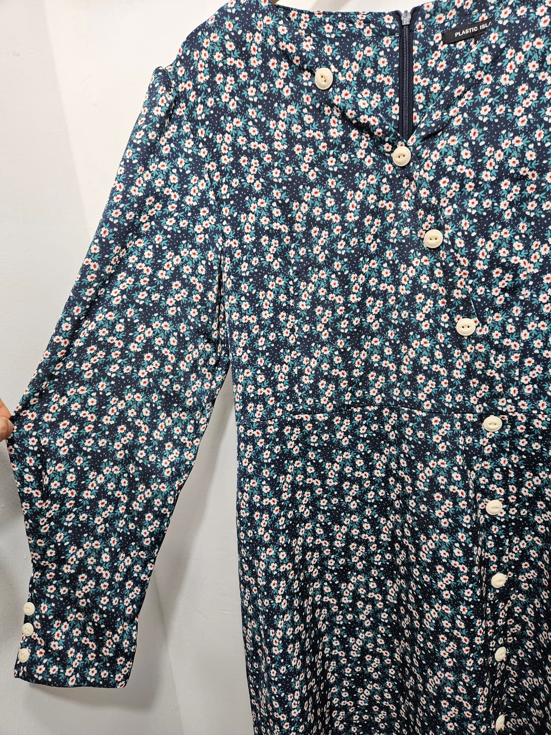 플라스틱아일랜드 잔꽃무늬 미디원피스 S 상품이미지8