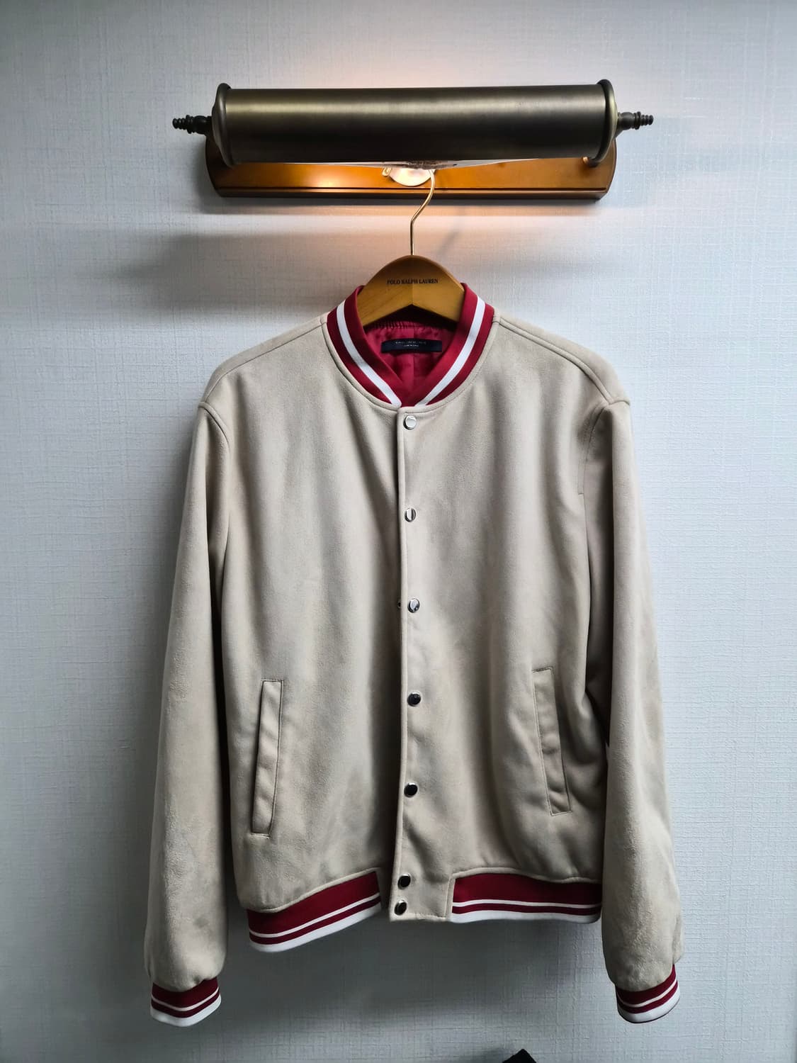 XXL) ZARA 자라 스웨이드 바시티 점퍼 팝니다 상품이미지1