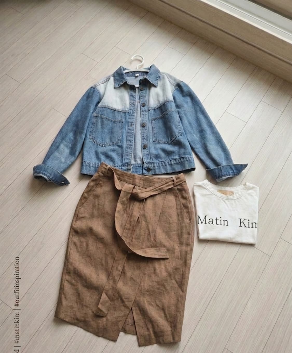 [유니크배색] 새상품빈티지 무드 워싱 데님 자켓 판매합니다 상품이미지1