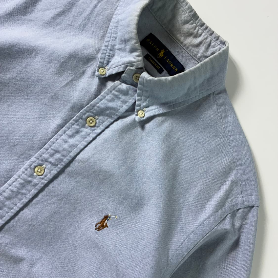Polo  폴로 랄프로렌 자수 코튼 라이트블루 셔츠  상품이미지2