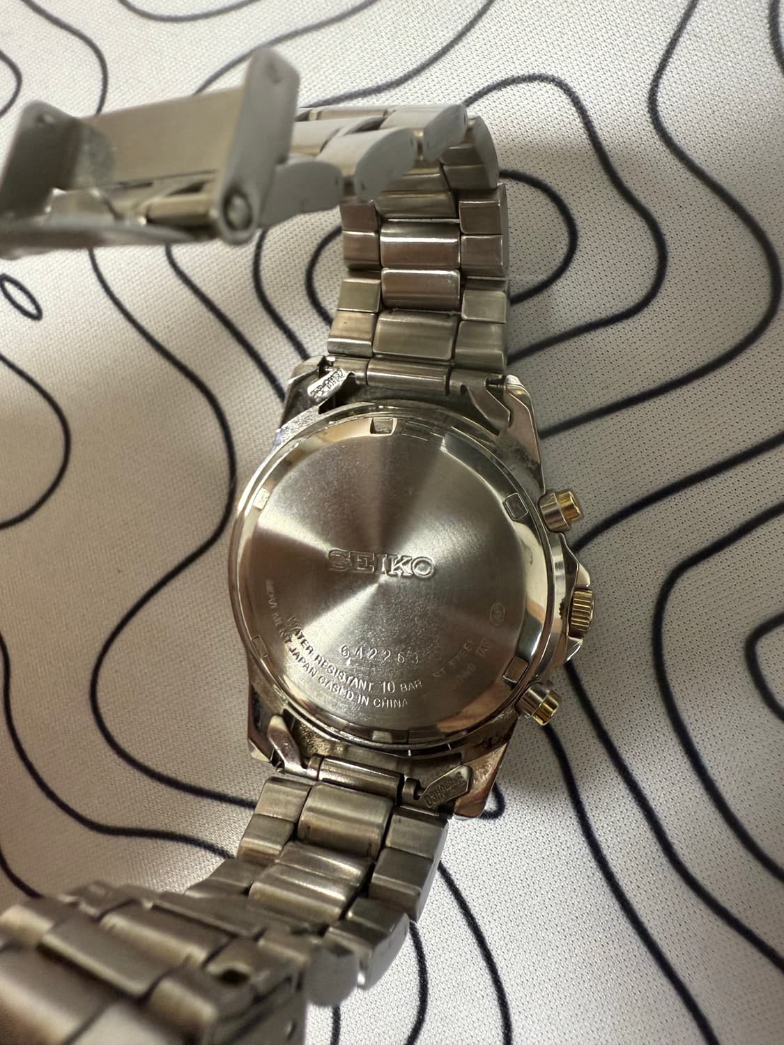 세이코 크로노그래프 시계 실버 상품이미지3