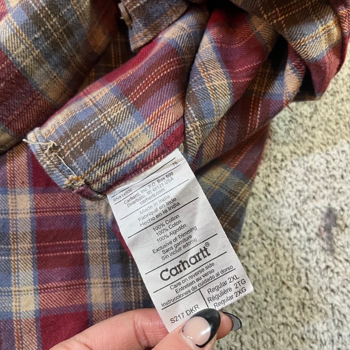 칼하트 체크 셔츠 상품이미지4