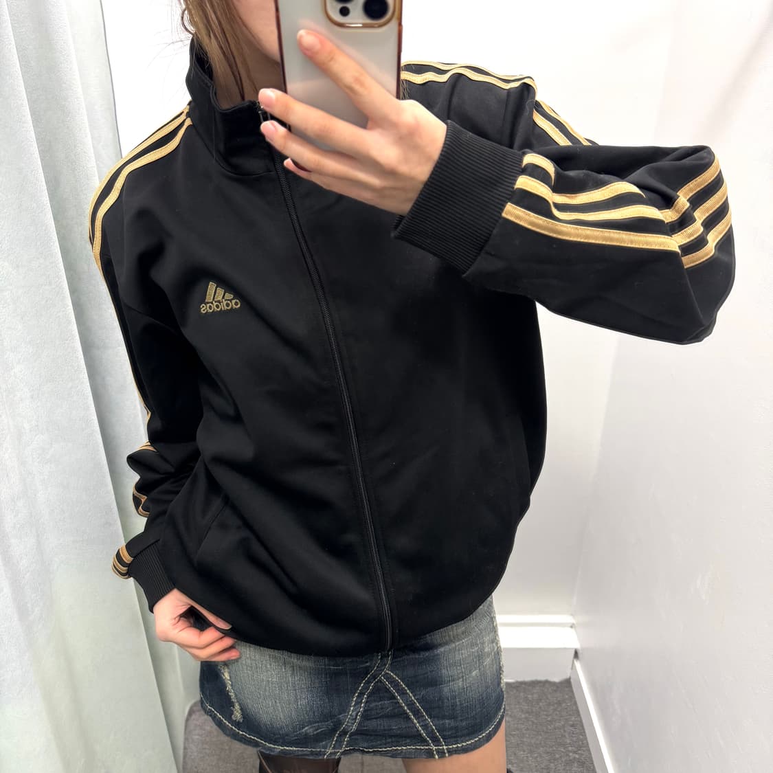 아디다스 블랙 골드 트랙탑 져지 상품이미지2