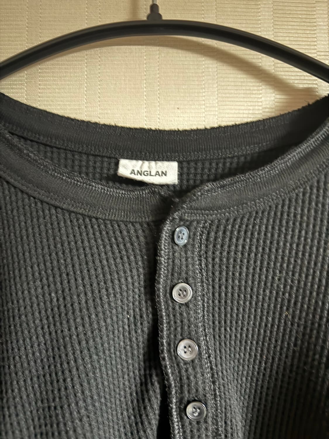 앵글런 와플 헨리넥 긴팔 상품이미지2