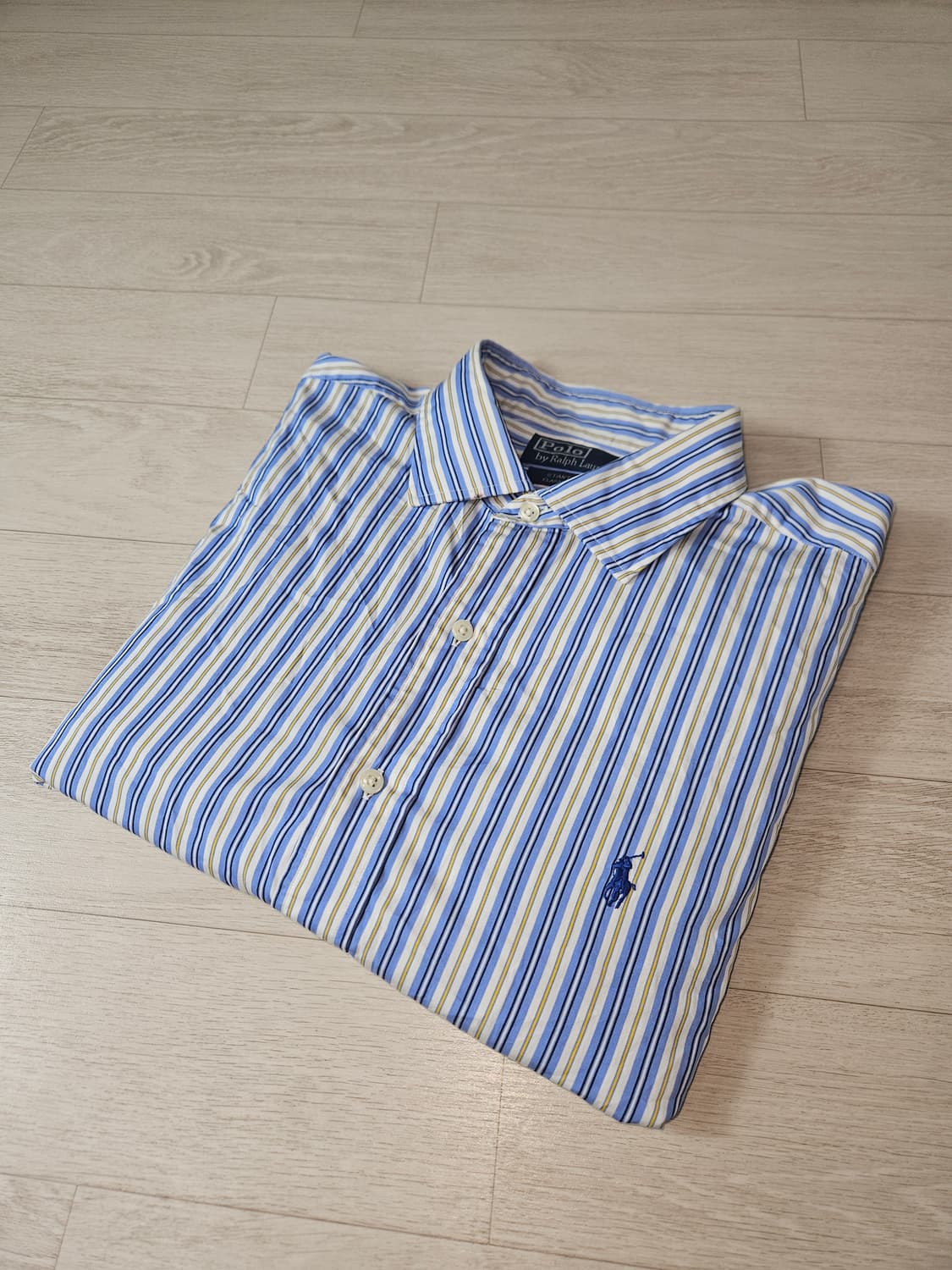 폴로 랄프로렌 스트라이프 클래식핏 셔츠 블루옐로우 XL 상품이미지1