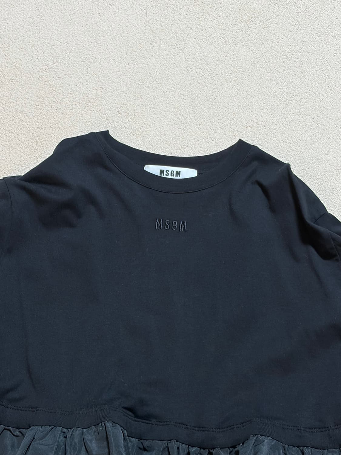 MSGM 블랙 페플럼 탑 상품이미지2