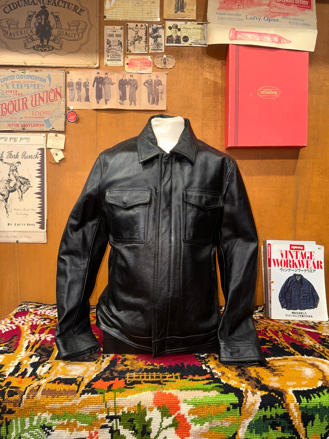 ( M-L ) 가죽자켓 바이커가죽 레더자켓 소가죽자켓 라이더자켓 상품이미지1