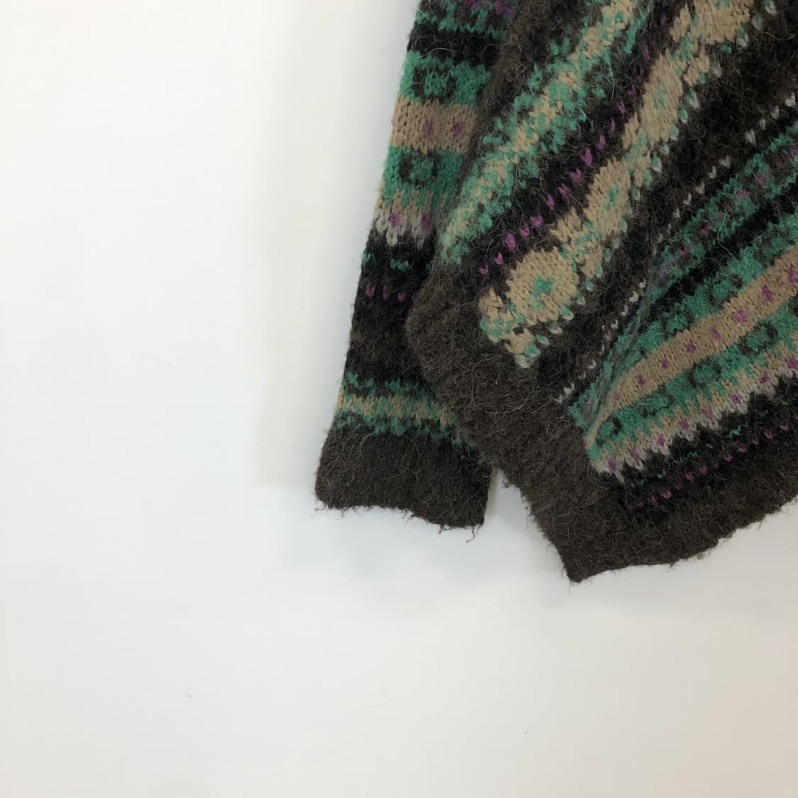 써스데이아일랜드 페어아일 오픈형 니트가디건 S 상품이미지2