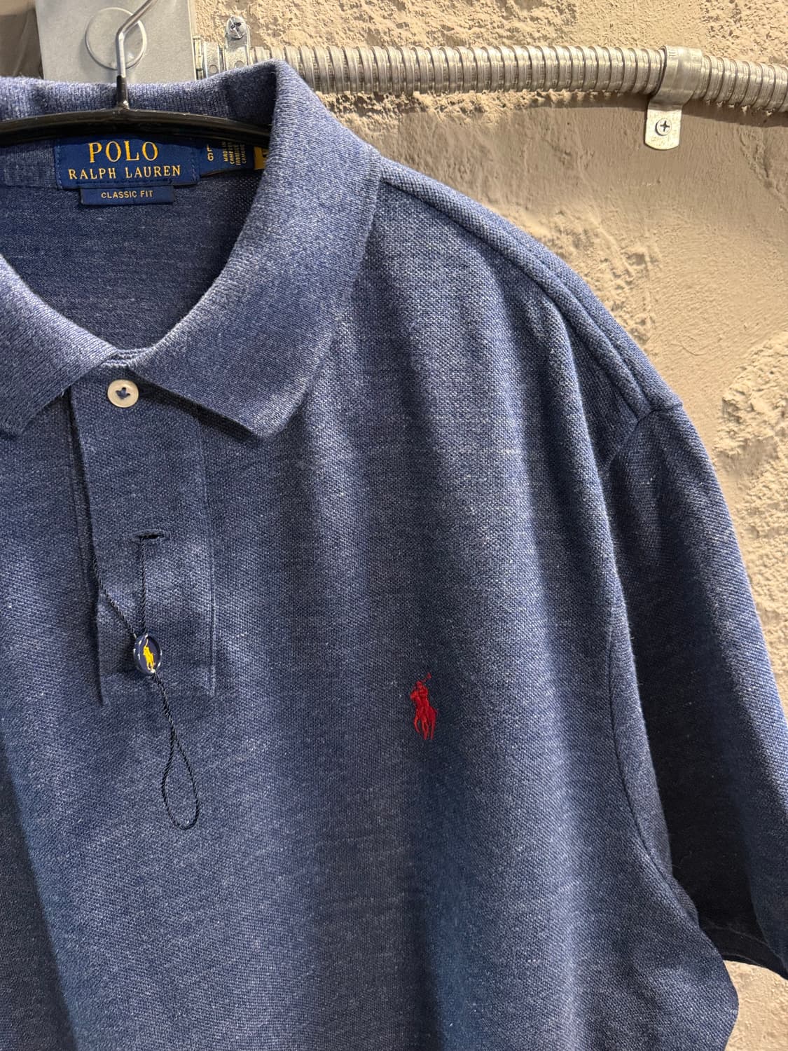 L 폴로랄프로렌 POLO 클래식핏 포니 자수 PK 반팔 네이비 상품이미지3