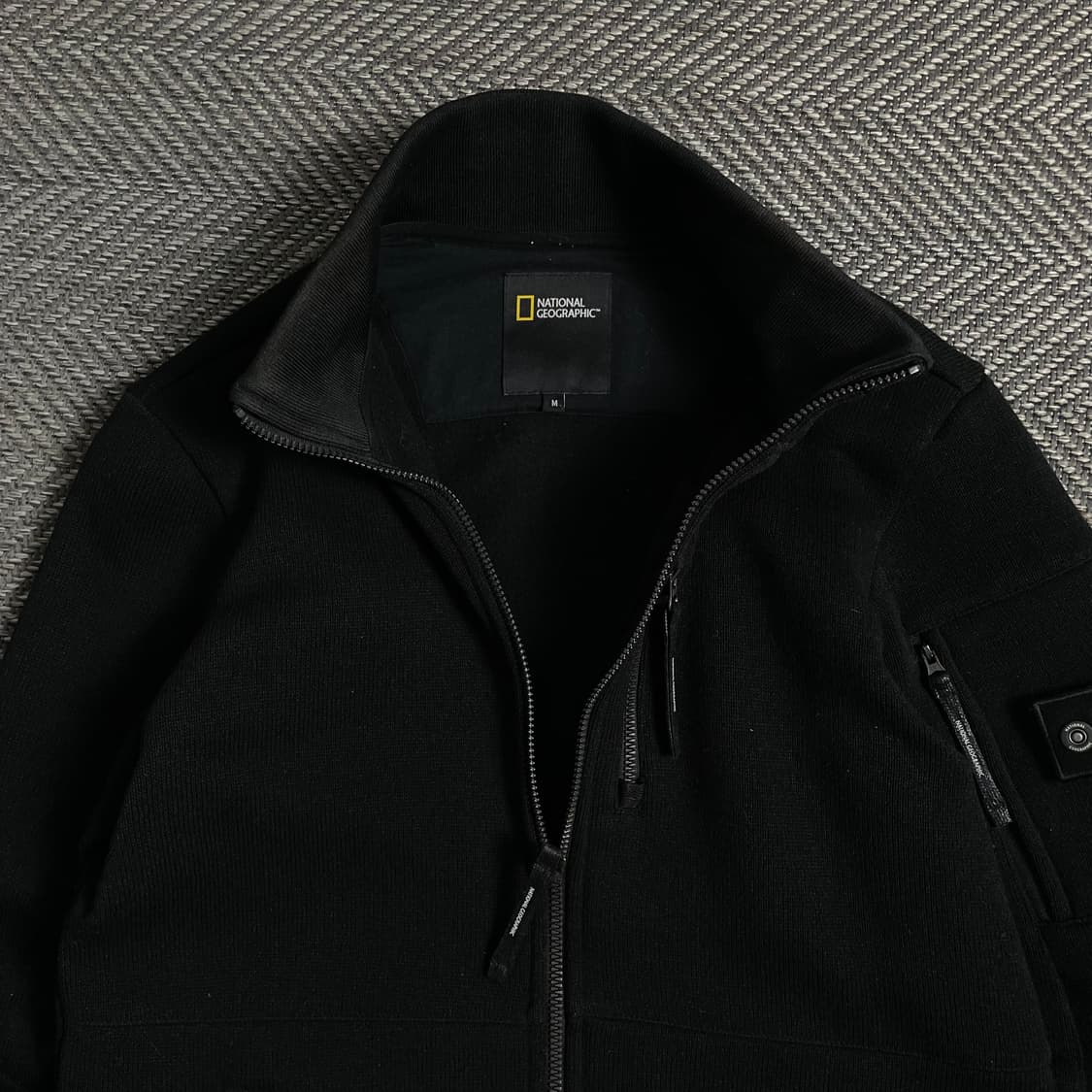 내셔널지오그래픽 와펜 로고 니트 집업y 5020 상품이미지5
